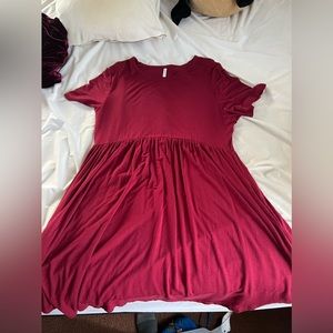 Red T shirt dress by Longyuan. Size 2XL. Great condition.